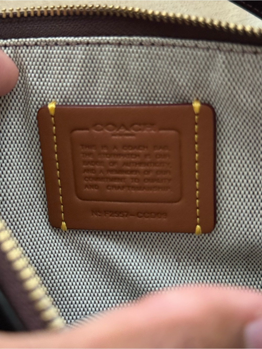 Coach Plaza 18 in Black Currant - Picture 3 of 4